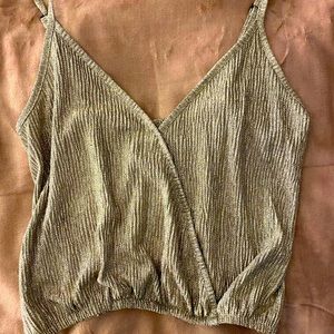 Silver Shimmer Crop Top